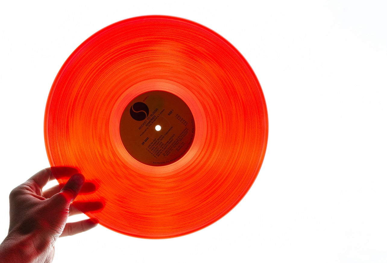 red transparent custom vinyl record