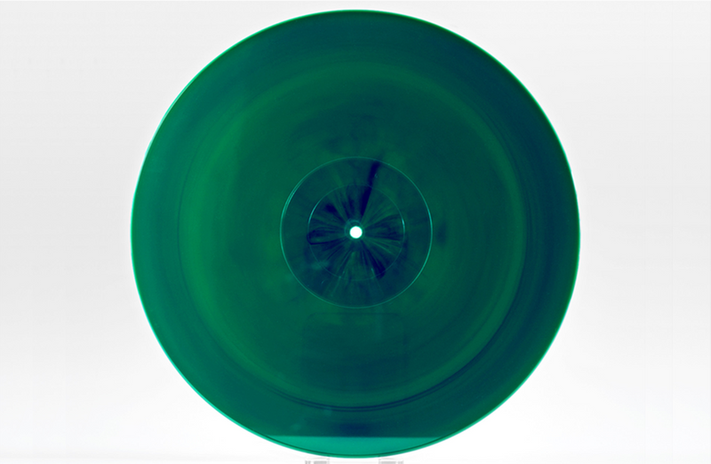 Custom green marble vinyl record