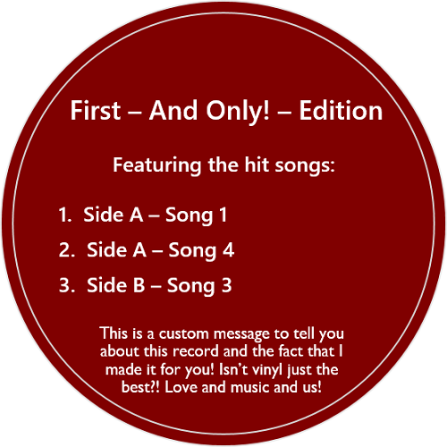 12 Custom Vinyl - Upload Your Tracks - Freestyle Vinyl